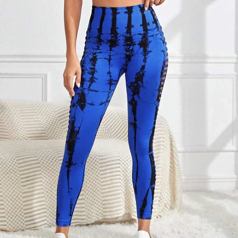 Tie-Dye Yoga Pants with Butt Lift and High Waist for Kiwi Ladies