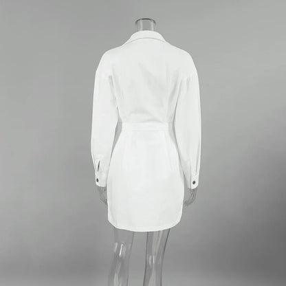 Stylish Commuter Dress in White - A sustainable and versatile wardrobe essential for the modern Kiwi woman