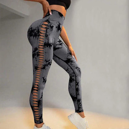 Tie-Dye Yoga Pants with Butt Lift and High Waist for Kiwi Ladies