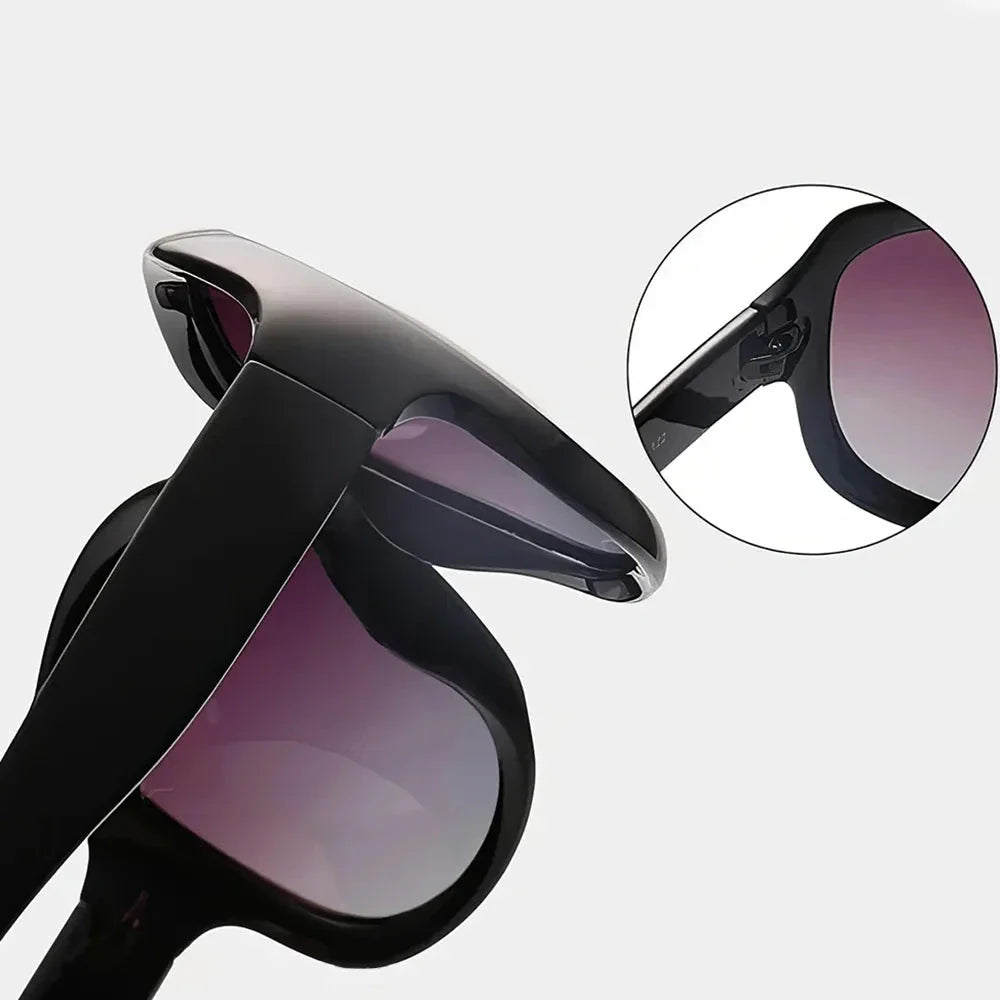 Elegant oversized polarized sunglasses with gradient tint, offering UV protection and style for Kiwi fashionistas