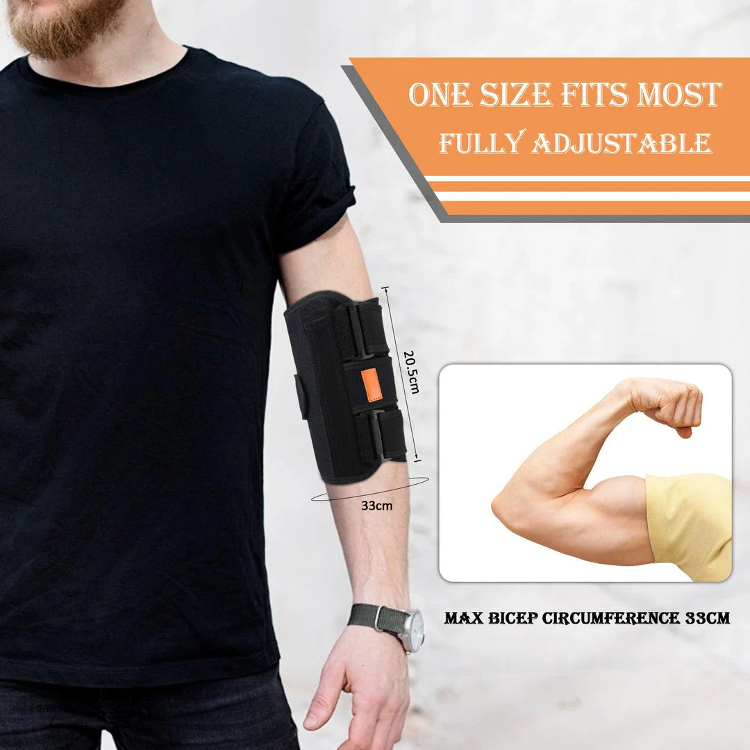 Supportive elbow brace with aluminum strips for active lifestyles, perfect for Kiwi athletes and fitness enthusiasts