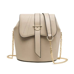 Large Capacity Chain Bag in Orange with Adjustable Strap and Stylish Chain Detailing