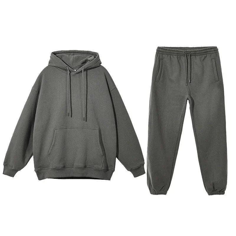 Cozy Kiwi Fleece Hoodie and Track Pants Set in Light Pink, made with soft cotton-polyester blend fabric for warmth and comfort