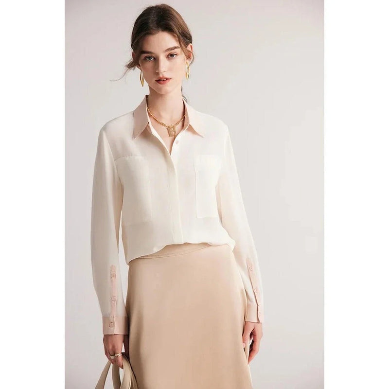 Shopfluxpro NZ Elegant Mulberry Silk Blouse for Kiwi Professionals