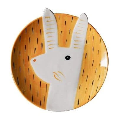 Ceramic plate with charming animal motifs, featuring vibrant designs inspired by New Zealand's natural beauty