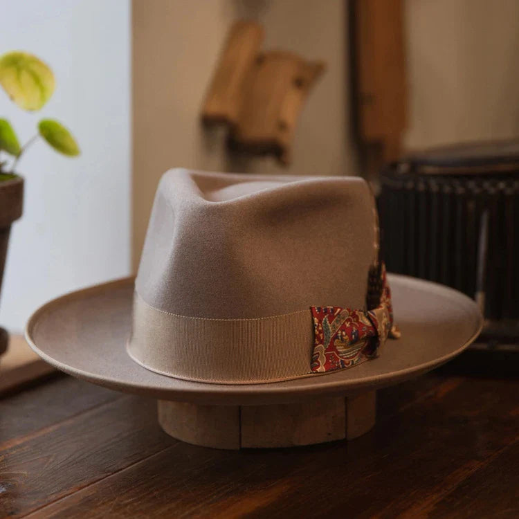 A premium Wool Trilby Hat in a classic conical design, providing sun protection and sophisticated style.