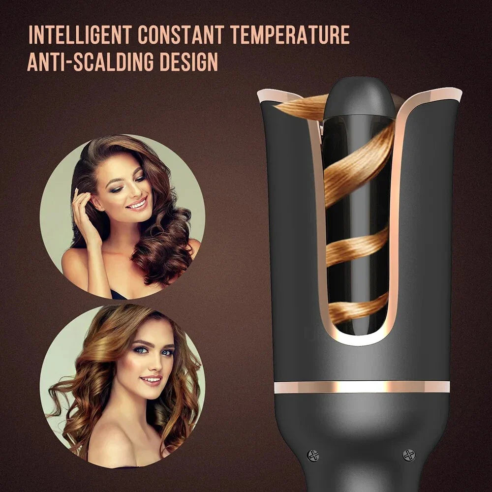 Professional Automatic Hair Curler with tourmaline ceramic technology, adjustable temperature settings, and rotating air curler for effortless salon-quality curls.