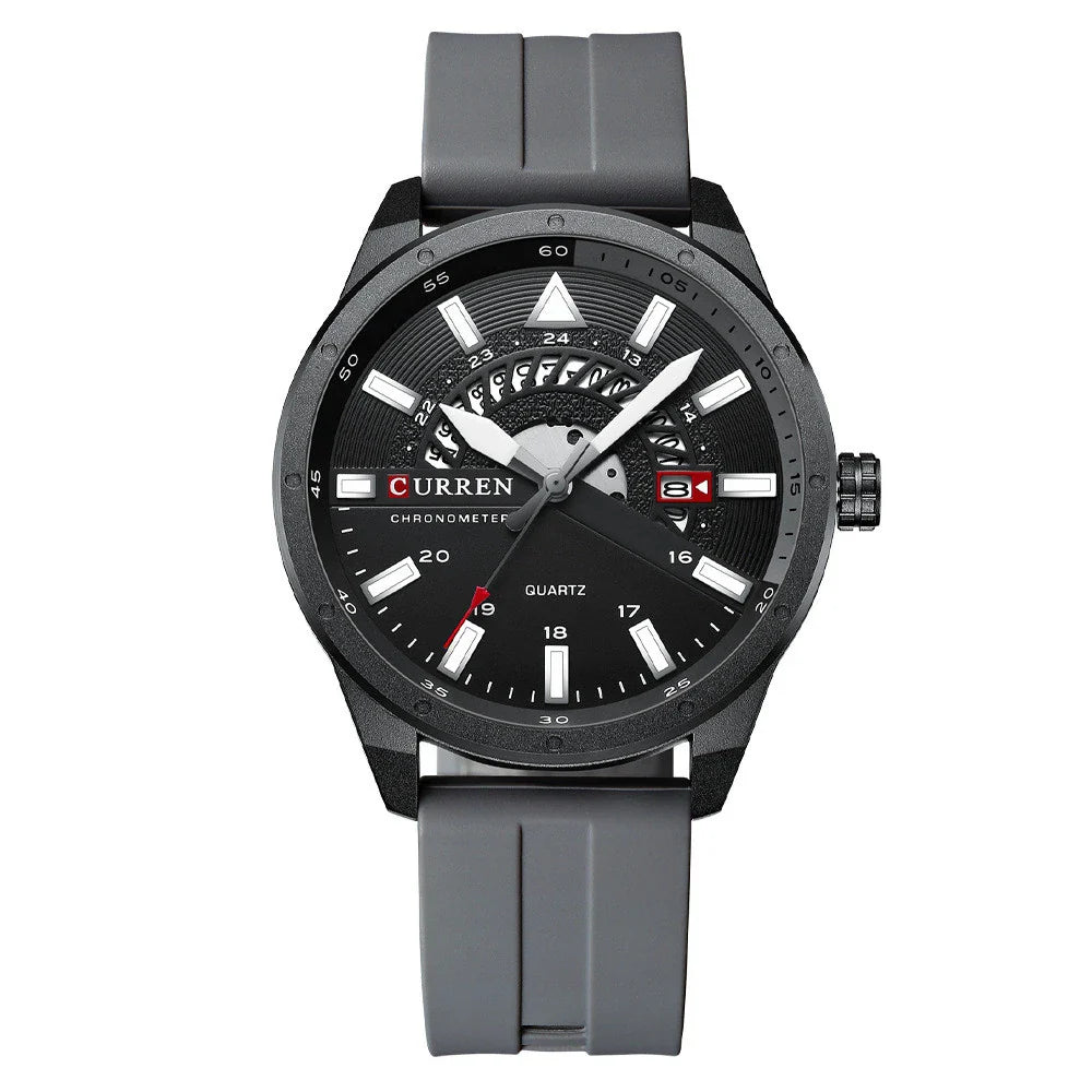 Stylish Kiwi Casual Watch with Silicone Strap, Scratch-Resistant Glass, and Quartz Movement