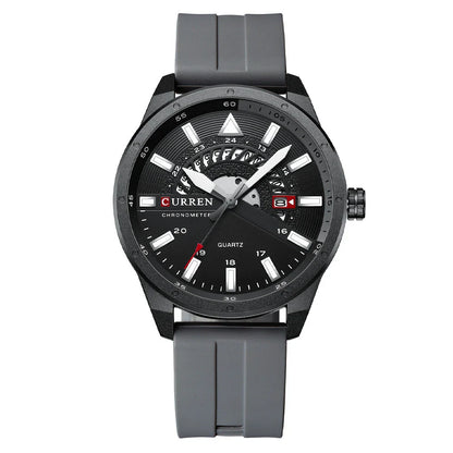 Stylish Kiwi Casual Watch with Silicone Strap, Scratch-Resistant Glass, and Quartz Movement