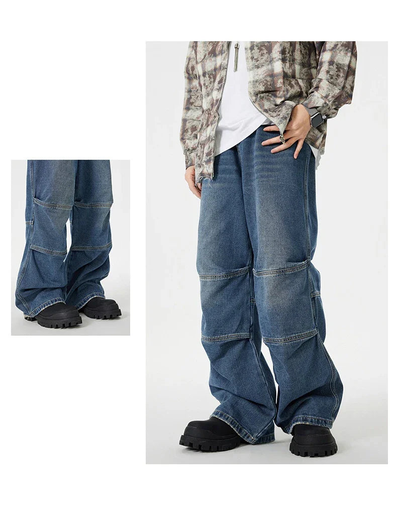 A pair of vintage-inspired denim overalls, featuring a classic workwear design and a premium cotton construction for the modern Kiwi bloke.