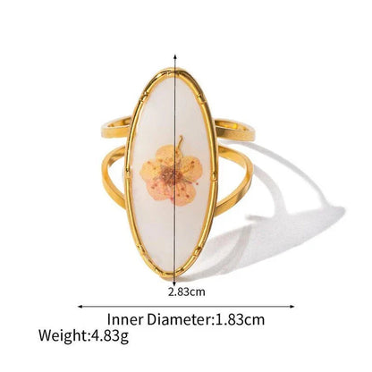 Elegant 18K gold-plated geometric ring with adjustable sizing and waterproof design for versatile Kiwi fashion