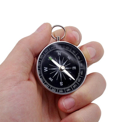 Compact and Durable Outdoor Compass Keychain for Kiwi Adventures - Premium Aluminium Construction with Tempered Glass Face