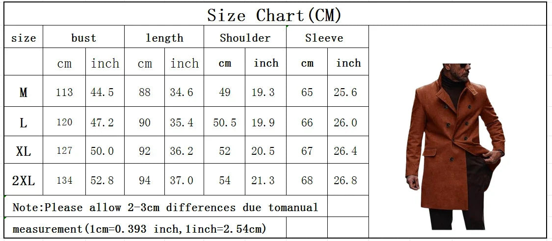 A stylish and warm wool coat for men, featuring a streamlined European-inspired design and practical side pockets.