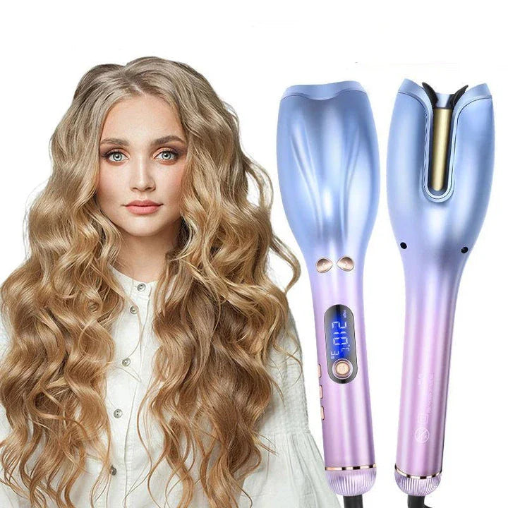 Multi-Automatic LCD Ceramic Rotating Hair Curler for creating effortless, salon-quality curls at home