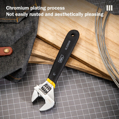 Adjustable Stainless Steel Spanner with PVC Handle - Versatile and Durable Tool for Kiwi DIYers and Professionals