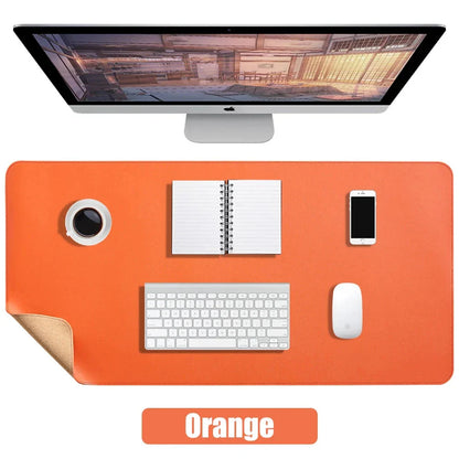 Versatile Cork and Leather Desk Mat with Dual-Sided Design for Smooth Workspace Setup