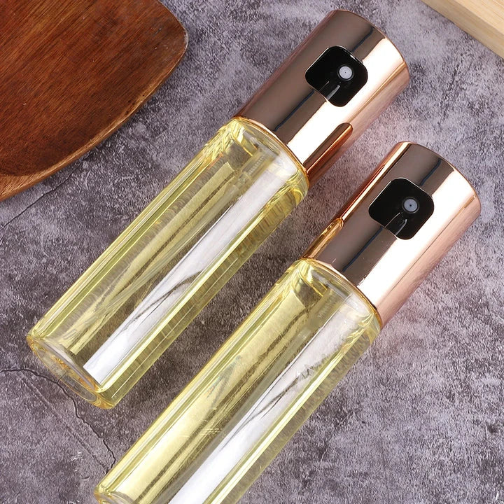 Trendha 100ML Olive Oil Sprayer in Gold Colour - Durable Glass, Even Oil Mist, Versatile Design for Healthy Kiwi Cooking