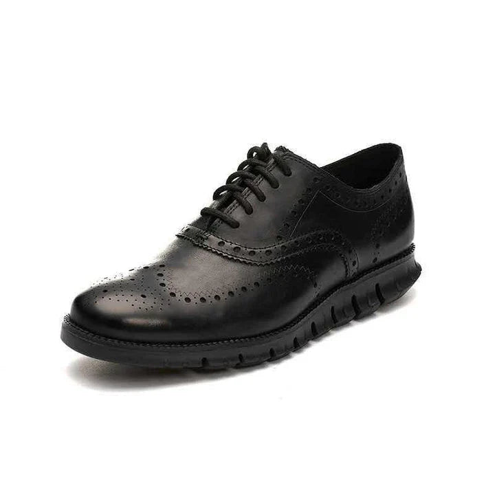 Premium leather casual shoes with rubber sole and sleek toe cap, perfect for Kiwi gents