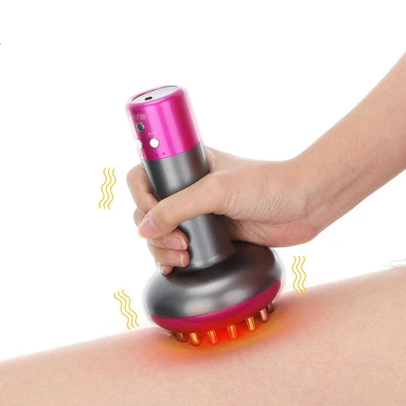 Electric Meridian Brush with microcurrent, vibration, red light therapy, and thermal moxibustion functions for total body wellness