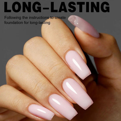 Trendha Jelly Nude Gel Nail Polish in Light Pink, a sheer, buildable formula for a natural, flawless look