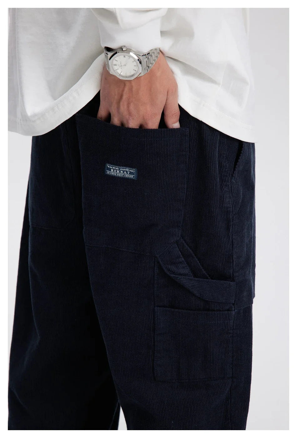 Stylish retro-inspired corduroy casual pants in a straight-leg fit, perfect for the laid-back Kiwi lifestyle.