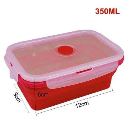 Folding silicone food storage containers in various sizes and colors, perfect for Kiwi kitchens