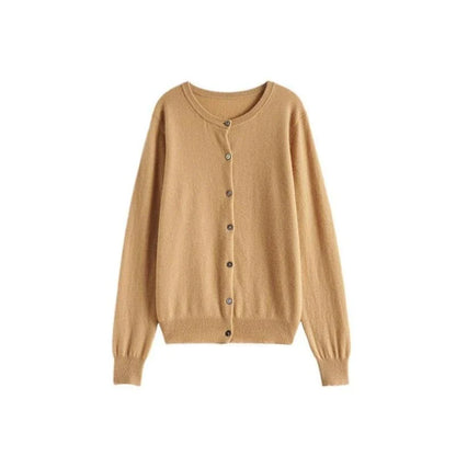 Premium 100% New Zealand Wool Single Breasted Cardigan in Camel, Blue, and Red colours for fashionable Kiwi women