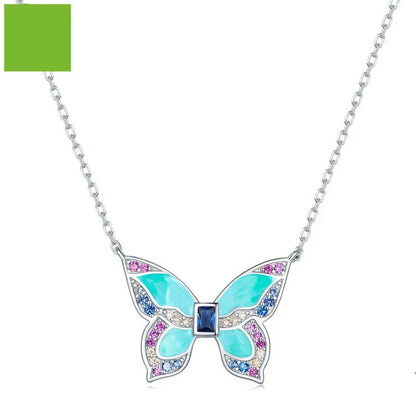 Elegant silver butterfly necklace with adjustable chain length, inspired by the natural beauty of New Zealand