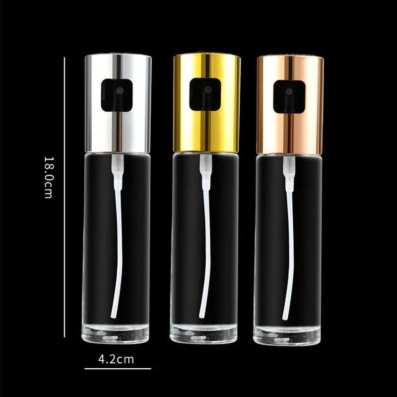 Trendha 100ML Olive Oil Sprayer in Gold Colour - Durable Glass, Even Oil Mist, Versatile Design for Healthy Kiwi Cooking