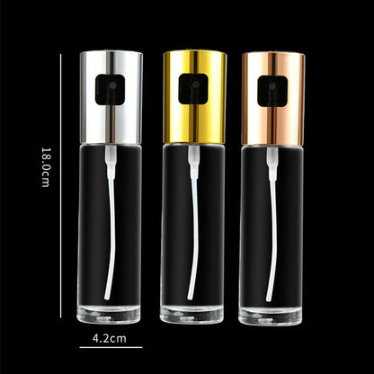 Trendha 100ML Olive Oil Sprayer in Gold Colour - Durable Glass, Even Oil Mist, Versatile Design for Healthy Kiwi Cooking