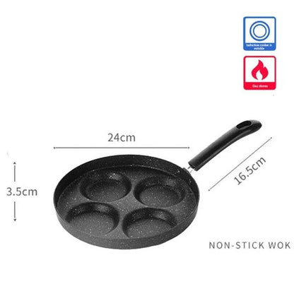 Eco-Friendly 4-in-1 Non-Stick Frying Pan Set with Durable Aluminium Alloy Construction and Non-Stick Coating