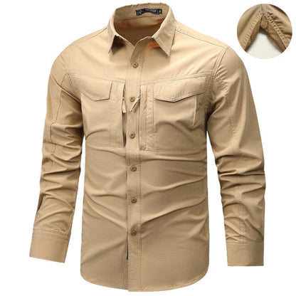 Versatile, durable long-sleeve workwear shirt in classic colors for the modern Kiwi