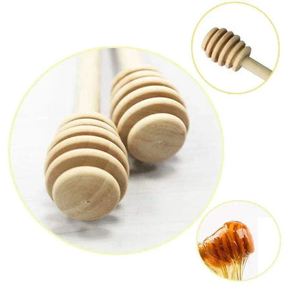 Elegant wooden honey spoon with a smooth, natural finish, perfect for drizzling, stirring, and serving in a Kiwi kitchen