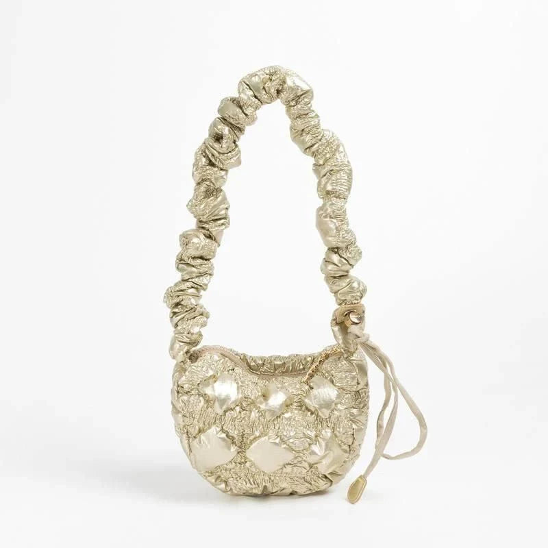 Fashionable Korean-inspired sling bag with quilted pattern and adjustable strap