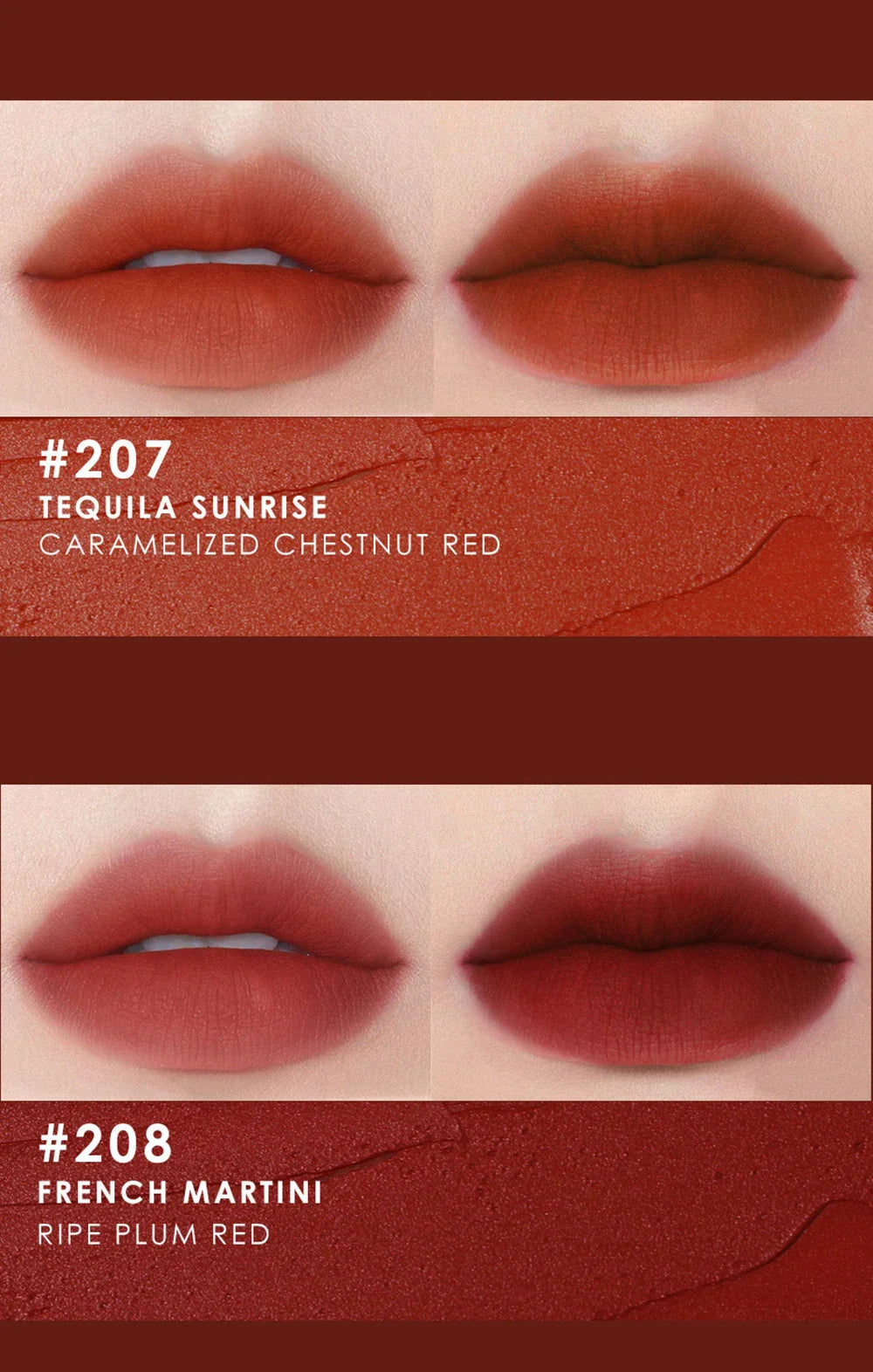 Trendha Long-lasting Easy to Colour Matte Finish Lip Mud in 205 color