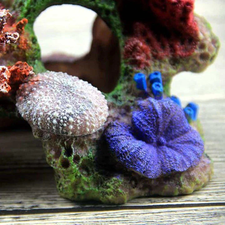 A beautifully crafted reef-inspired aquarium ornament that captures the essence of a thriving marine ecosystem