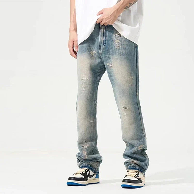 Retro washed, premium quality cotton jeans with a vintage-inspired look, crafted in New Zealand for everyday Kiwi casual wear