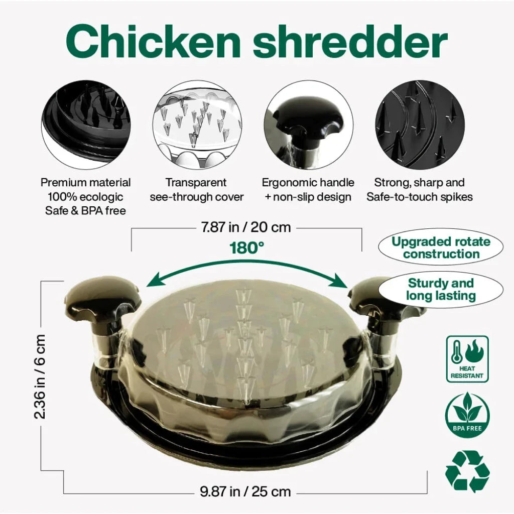 Chicken Shredder Tool - Effortlessly shred meats and vegetables with this innovative kitchen gadget