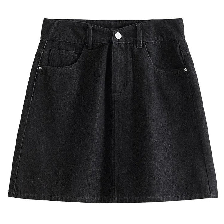 Chic high-waisted denim skirt with a flattering A-line silhouette, perfect for Kiwi summer days