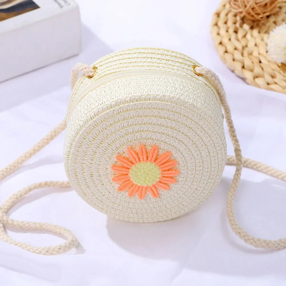 Rattan handmade crossbody bag in a vibrant, candy-coloured hue, perfect for summer adventures in New Zealand