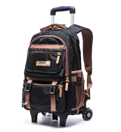 Sturdy and stylish children's trolley school bag in various colours and wheel configurations, designed for Kiwi kids