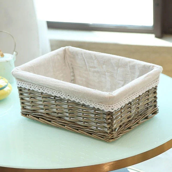 Handcrafted rattan storage basket with natural fibre design, perfect for organising and decorating Kiwi homes