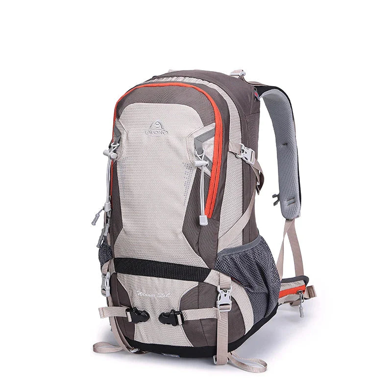 Rugged outdoor backpack with rain cover, perfect for hiking, camping, and other New Zealand adventures