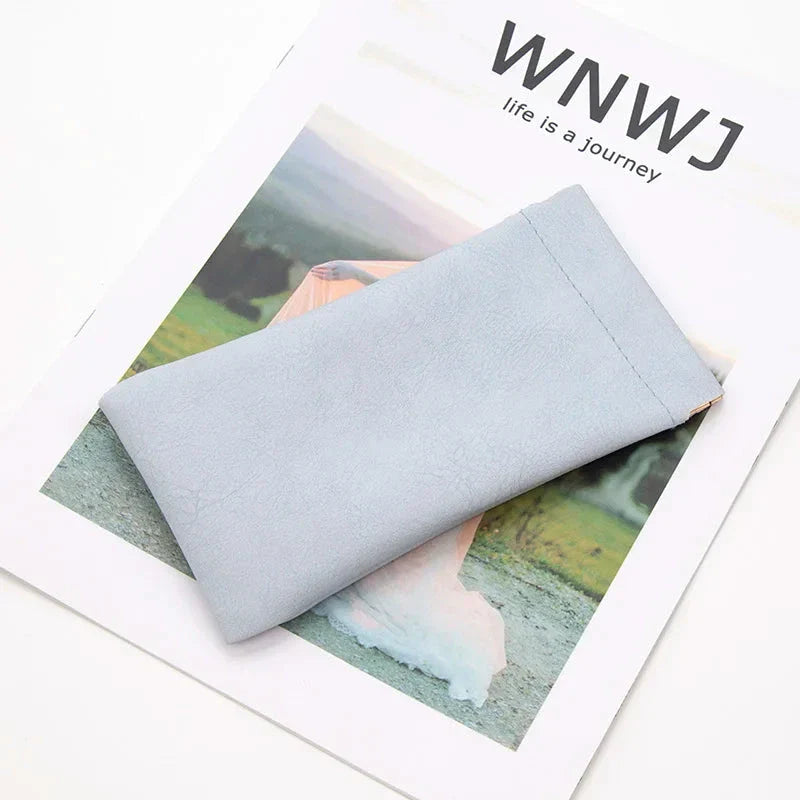 Soft PU Leather Glasses Pouch in Assorted Kiwi-Inspired Colours for Protecting Eyewear