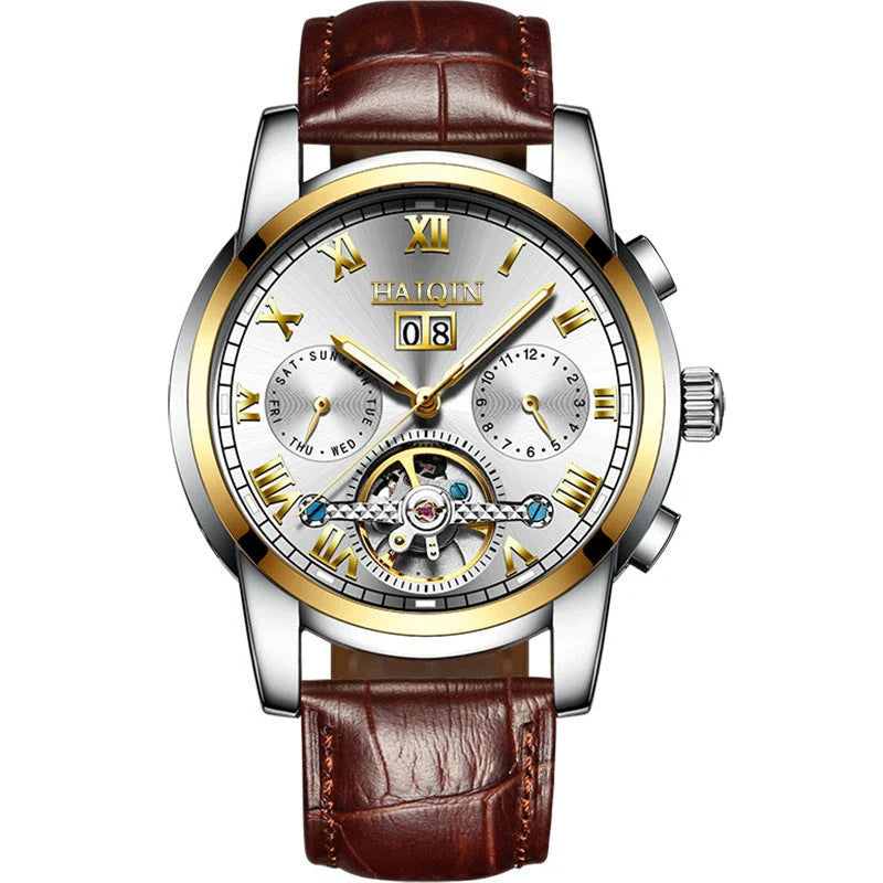 Trendha Luminous Automatic Watch with stainless-steel construction, luminous hollow tourbillon design, and 30-metre water resistance for Kiwi adventures