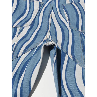 Versatile high-waist striped denim trousers in a modern, flattering design for Kiwi women's summer fashion