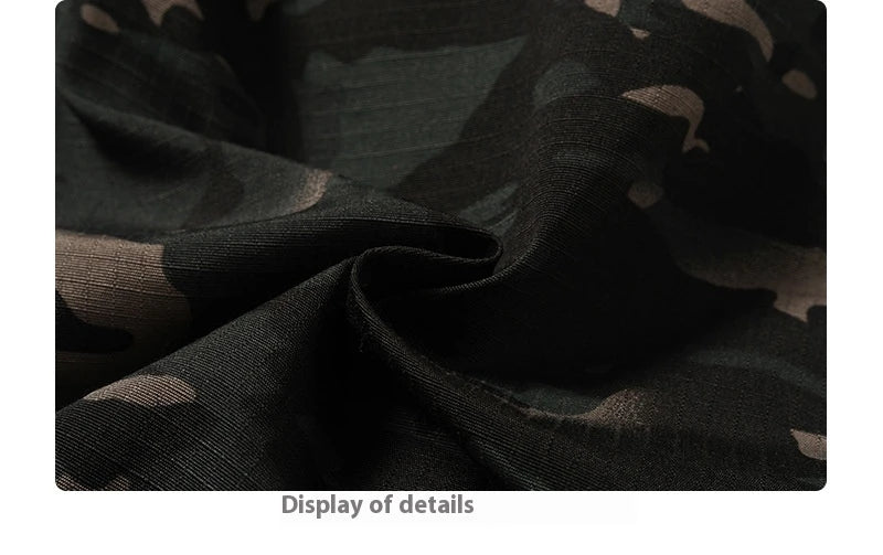 Amekaji-style workwear trousers in camouflage print with multi-pocket design, suitable for a variety of activities in the New Zealand lifestyle