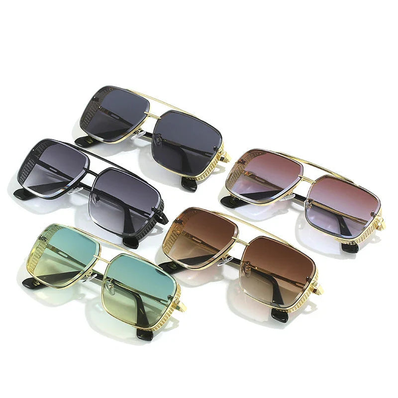 Shopfluxpro NZ Stylish UV-Shielding Rectangle Sunglasses for Kiwis