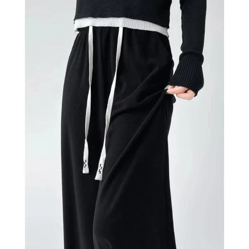 Stylish high-waist drawstring wide leg pants in a variety of colours, perfect for Kiwi women's fashion