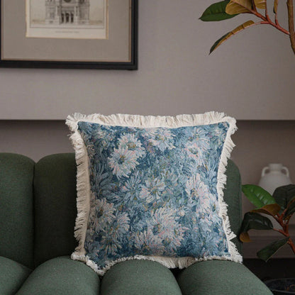 Stylish Jacquard Cushion Cover in vibrant floral and plant patterns, perfect for adding a touch of Kiwi charm to your home or car